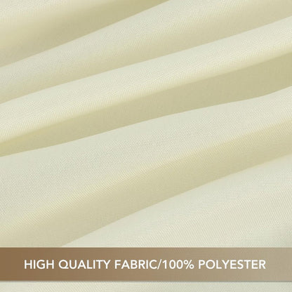 sancua Round Tablecloth 120 Inch Diameter, 8 Pack - Circle Polyester Fabric Table Cloth for Party Reception Banquet Birthday, Washable Formal Table Cover (Fit 48-96 Inch Tables), Beige