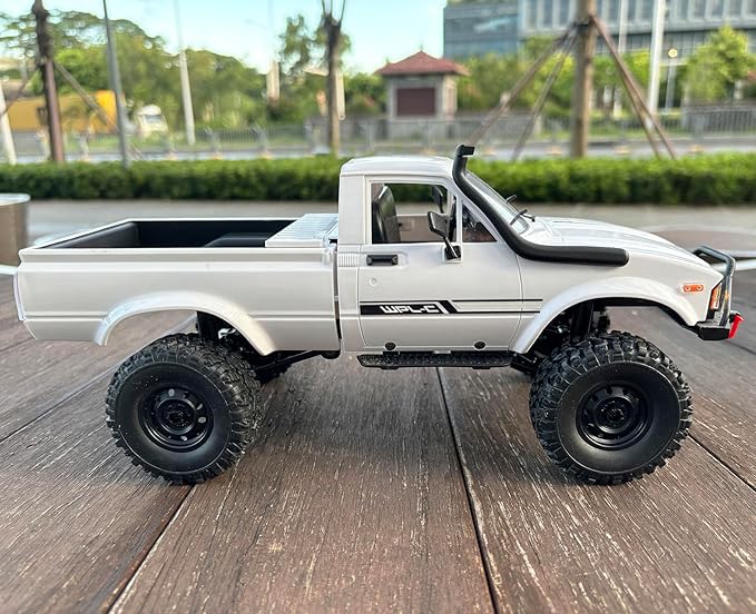 WPL C24-1 RC Rock Crawler RC Truck 4x4 1/16 Scale RC Crawler Off Road Remote Control Pickup 2.4G All Terrain RTR with Proportional Throttle Steering Led Light Adult