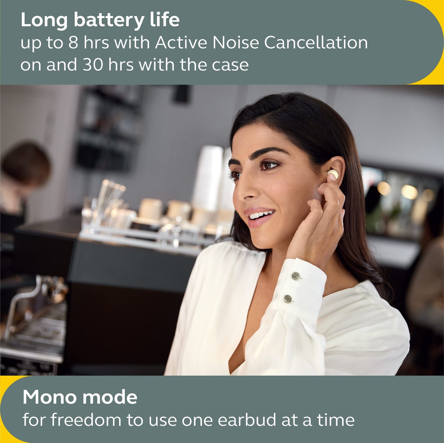 Jabra Elite 7 Pro in Ear Bluetooth Earbuds - Adjustable Active Noise Cancellation True Wireless Buds in a Compact Design MultiSensor Voice Technology for Clear Calls - Gold Beige