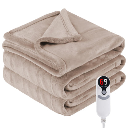 Electric Heated Blanket Full Size 72"x84", Cozy Large Oversized, 5 Heating Levels & 10 Hours Auto Off, Cozy for Bed, Sofa, & Office, Machine Washable, Purple