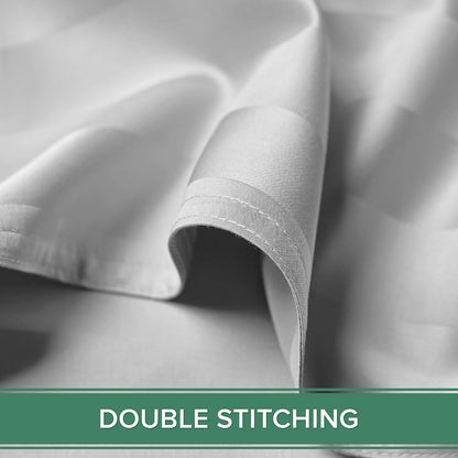 Pure Bamboo King Sheets - Luxuriously Soft & Cooling 100% Organic Viscose Bed Sheet Set | Jacquard White, 2-Year Quality Promise