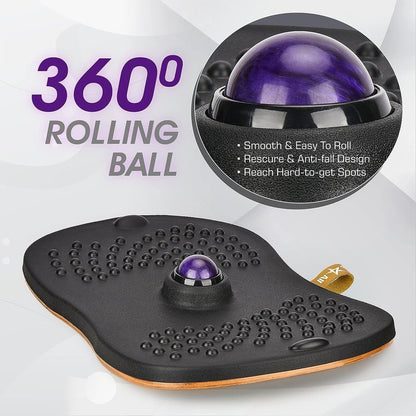 Yes4All Wobble Board with Massage Ball for Standing Desk/Anti Fatigue Office Foam Pad - Standing Desk Mat, Office Accessories