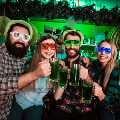 Skiennix LED Glasses - 5 Neon Colors | Glow in the Dark Party Supplies for Kids & Adults