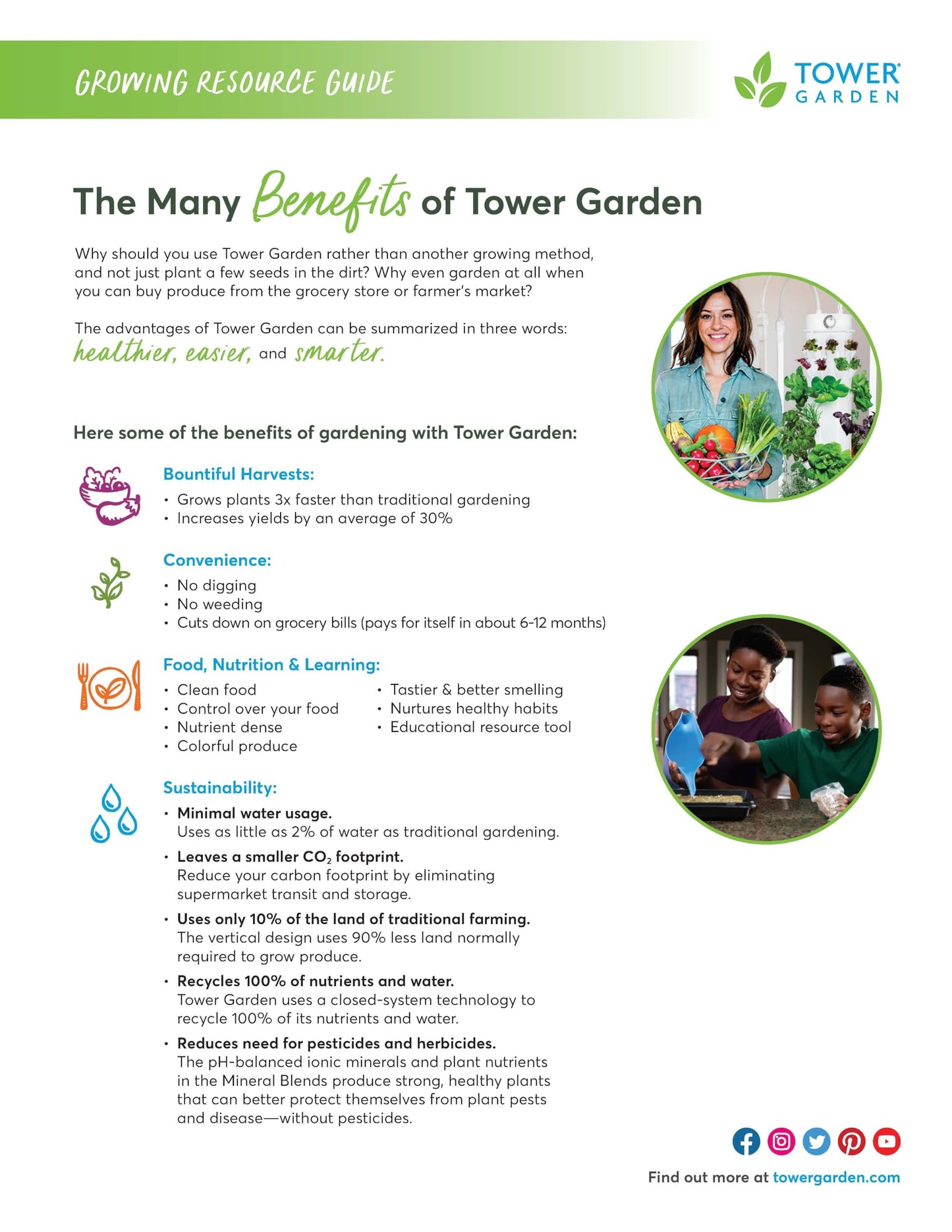Tower Garden Flex Deluxe Vertical Aeroponic Planter