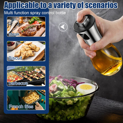 Oil Sprayer for Cooking,Olive Oil Fine Mist Sprayer - 200ML Mister Bottle for Cooking, Baking, and Air Fryer - Avocado and Canola Oil Dispenser - Kitchen Gadget Essentials