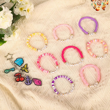 SportsLiking 8 Pcs Friendship Bracelets Set for Katseye Fans, Y2K Korean Pop Merch Bundle with Keychain & Card, Concert Accessories for Women