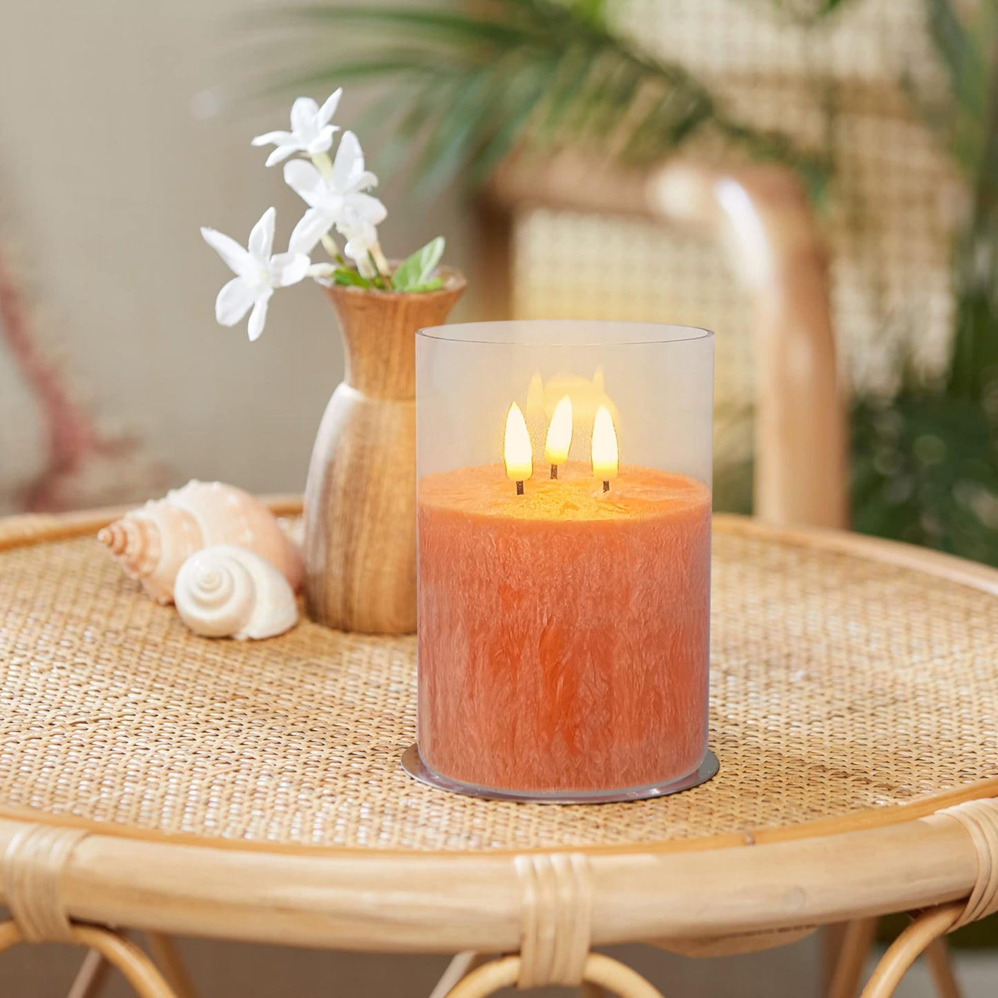DEVSYWAX LED Candles Flameless Pillar Candles