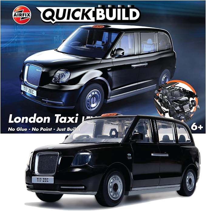 Airfix J6051 Quickbuild Plastic Model Kits - London Taxi LEVC TX Model City Car Building Toys Set