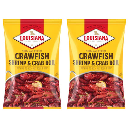 Louisiana Fish Fry Products Crawfish, Shrimp & Crab Boil Seasoning - Spicy & Delicious Seafood Powder Complete Seasoning - Low Salt Cajun Seasoning (4.5 Pound (Pack of 2))