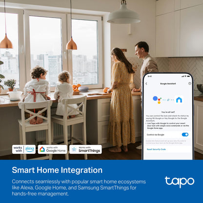 TP-Link Tapo Smart Door Lock, Deadbolt | Keyless Entry, Fingerprint Recognition, Touchscreen Keypad & in-App Monitoring with Scheduled Access | 1-Year Rechargeable Battery | BHMA Grade 2 | Tapo DL110