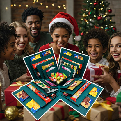 Hryan 5 Layer Gift Box, Multi Layered Explosion Photo DIY Box, Creative Surprise Picture Gift for Important Days and Holidays. (GREEN)