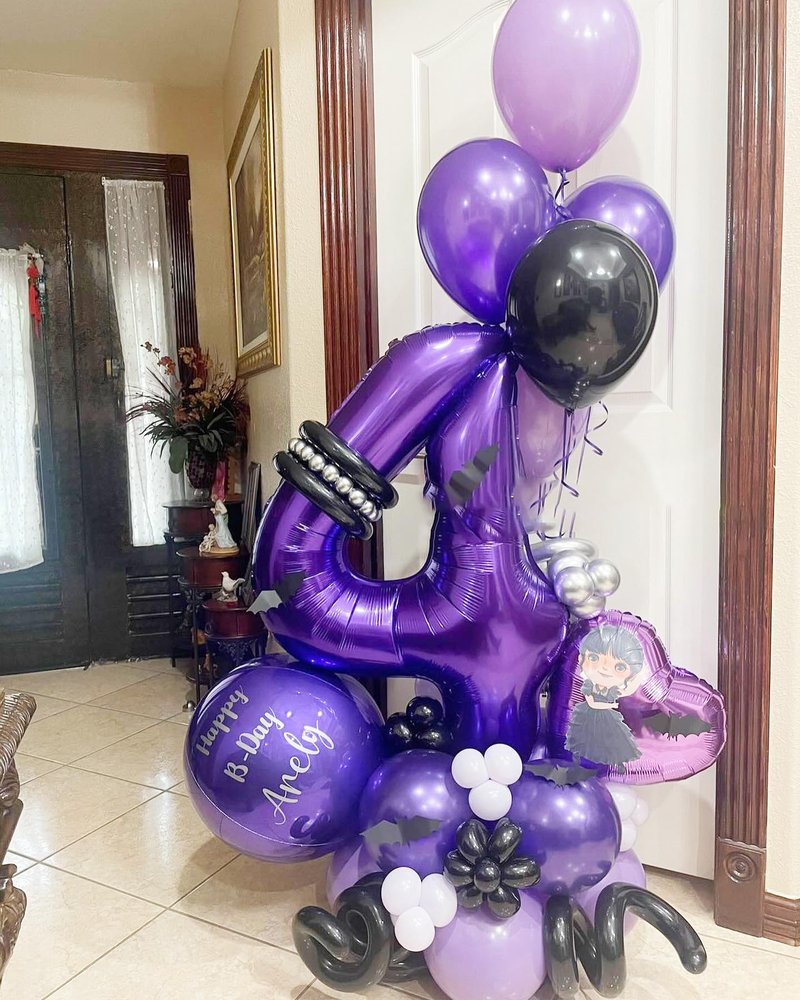 Purple 7 Balloon, Number Balloon 40 Inch, Purple Party Decorations, 7th Number, Purple Seven Birthday Decorations, Number 7 Balloons