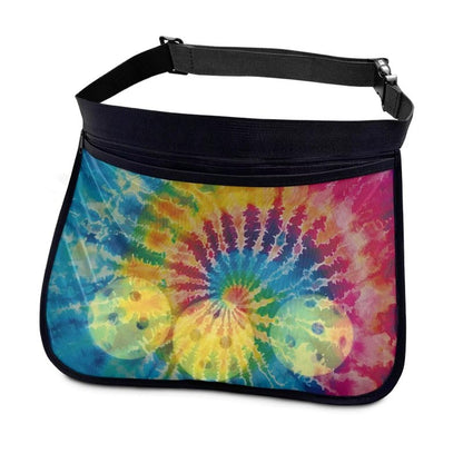 Kathyboom Tennis Ball Holder Rainbow Tie Dye Pickleball Waist Bag with No-Slip Belt, Holds 8-10 Balls for Pickleball, Golf, Running, Hands-Free