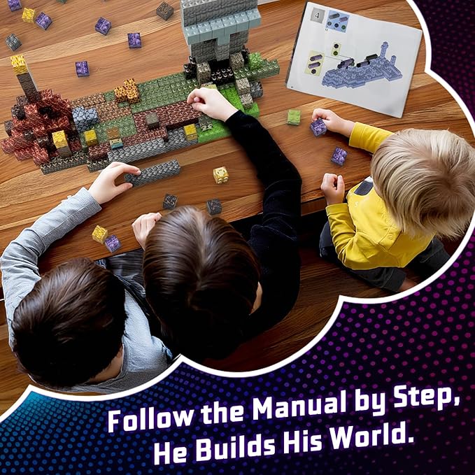JIMI Building Blocks Set Premium Interlocking Blocks with Characters &amp Vivid Scenes - Creative Construction Toy for Kids 6+ &amp Builders STEM Learning Toy