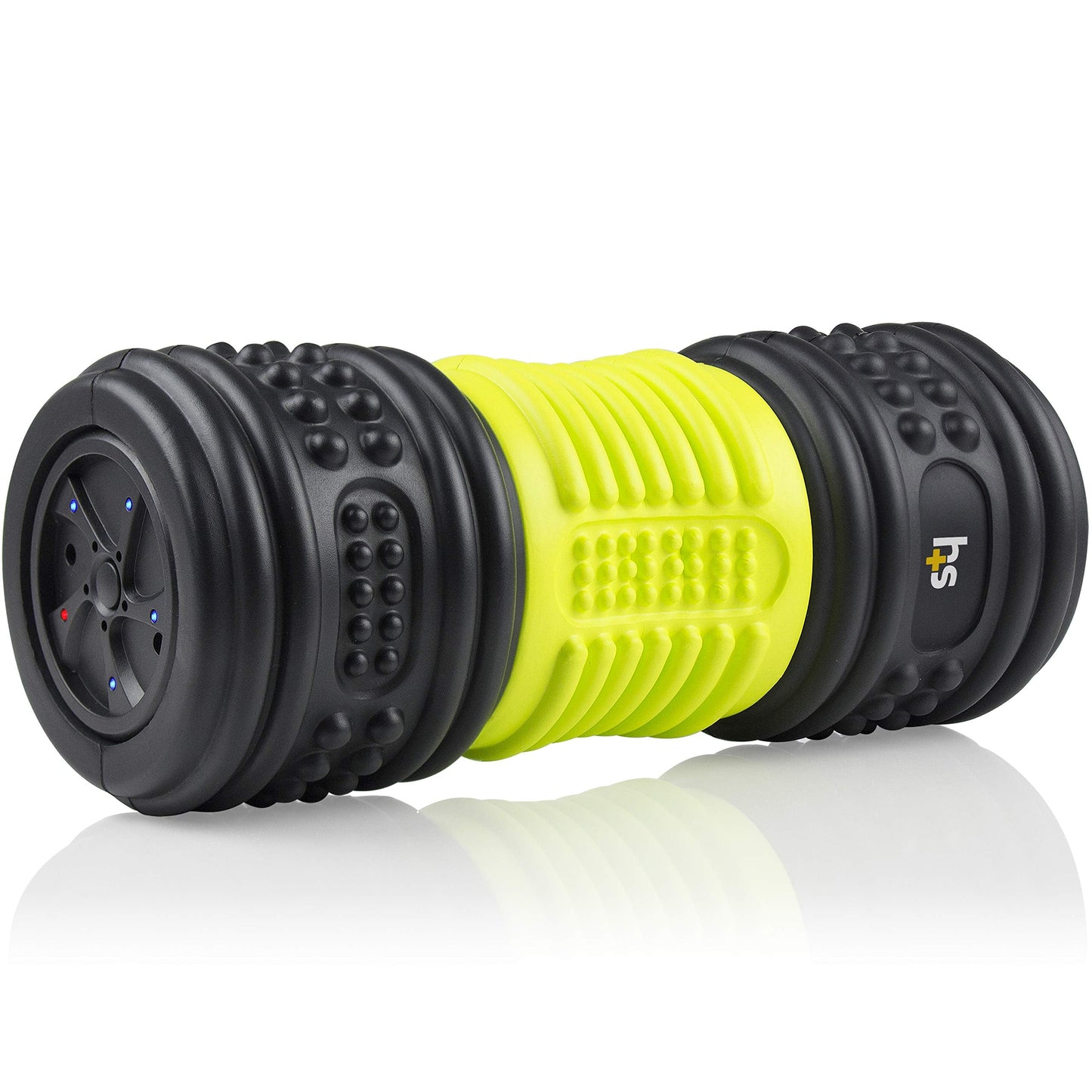 HealthSmart 4-Speed Vibrating Exercise Roller Foam FSA/HSA Eligible – Deep Tissue Massage Muscle Recovery & Pain Relief for Full Body | Electric foam Roller for Physical Therapy & Workout