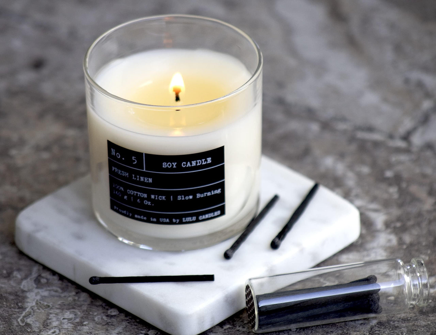 Lulu Candles | Jasmine & Apple | Smells Fresh & Fruity | Luxury Scented Soy Jar Candle | Hand Poured in The USA | Highly Scented Long Lasting (6 Oz.)