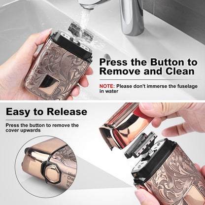 Ufree Foil Shavers Electric Razor for Men, Beard Trimmer Grooming Shaving Kit, Hair Trimmer, Cordless Head Shavers for Bald Men Barber Clippers, Birthday Gifts for Him