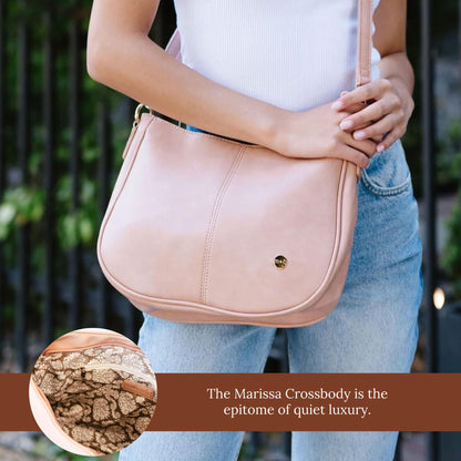 Modern+Chic Crossbody Bags for Women - Marissa Saddle Crossbody, Vegan Leather Shoulder or Handbag with Two Adjustable Straps