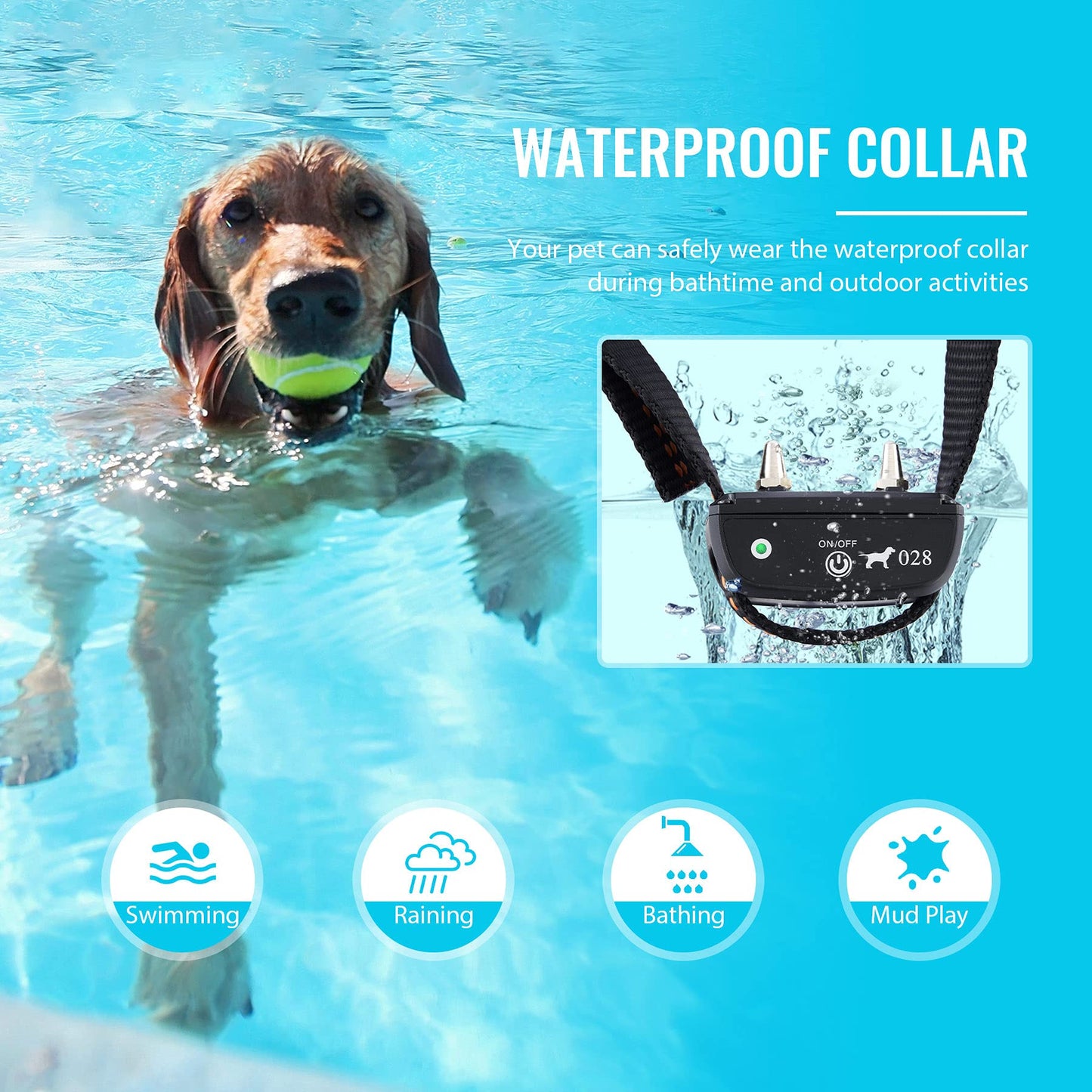 CO-Z Indoor Wireless Pet Barrier with Adjustable Range, Dog Electric Fence for Home, with Transmitter & Rechargeable Shock Training Collar, Pet Gate Keeps 1'6" to 8'6" Areas Off Limits