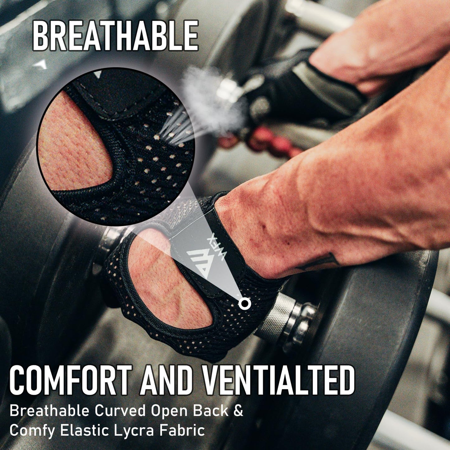 WESTWOOD FOX Weight Lifting Gloves for Men Women Gym Gloves with Wrist Wrap Support for Workout Training Exercise Fitness Hanging, Pull ups for Dumbbell, Cycling