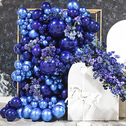 PartyWoo Metallic Blue Balloons 50 pcs 12 Inch Chrome Blue Latex Helium Balloons for Graduation Wedding Baby Shower Engagement Wedding Gender Reveal Birthday Party Decorations Blue-G106