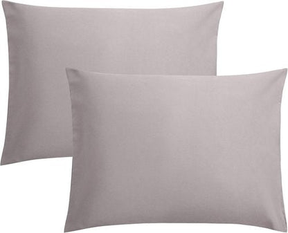 FLXXIE Pillow Cases - Soft Microfiber Standard Size Pillow Covers | Wrinkle & Stain Resistant, 2-Piece Set, 20x26, Smoky Grey