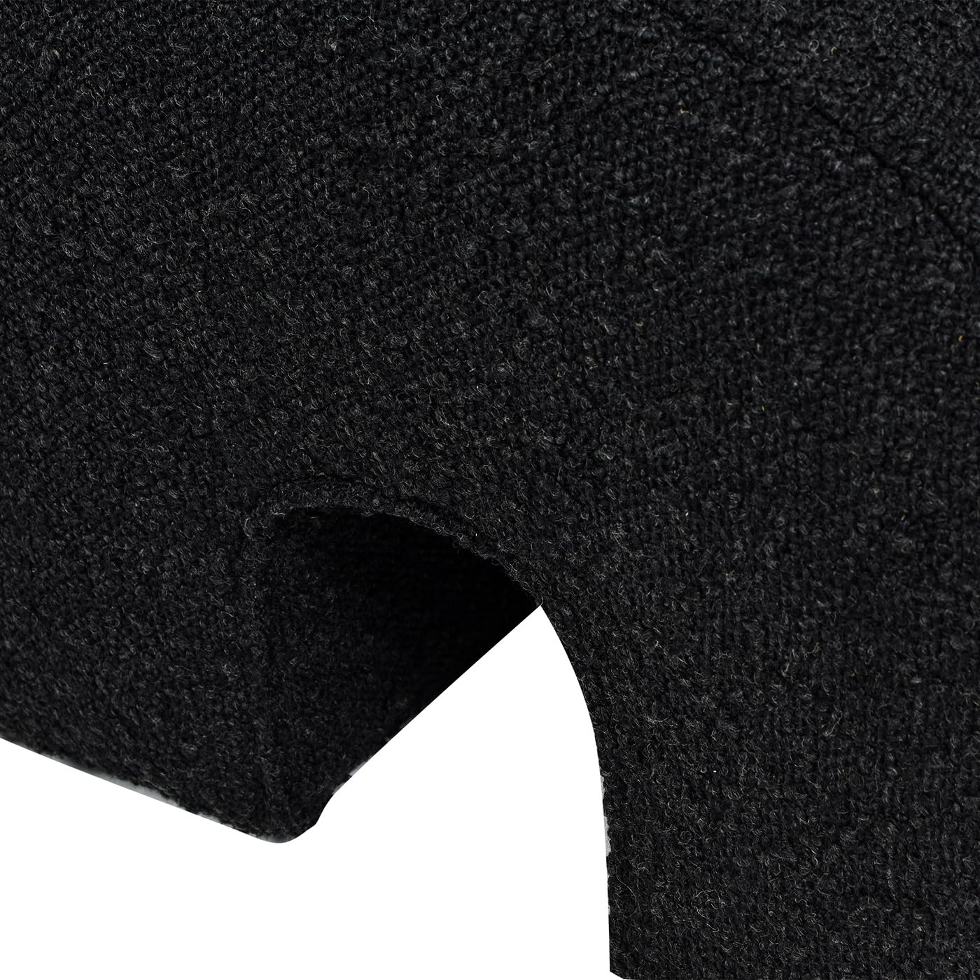 Jennifer Taylor Home Bridge 16" Arched Upholstered Footstool Ottoman, Ebony Black Boucle
