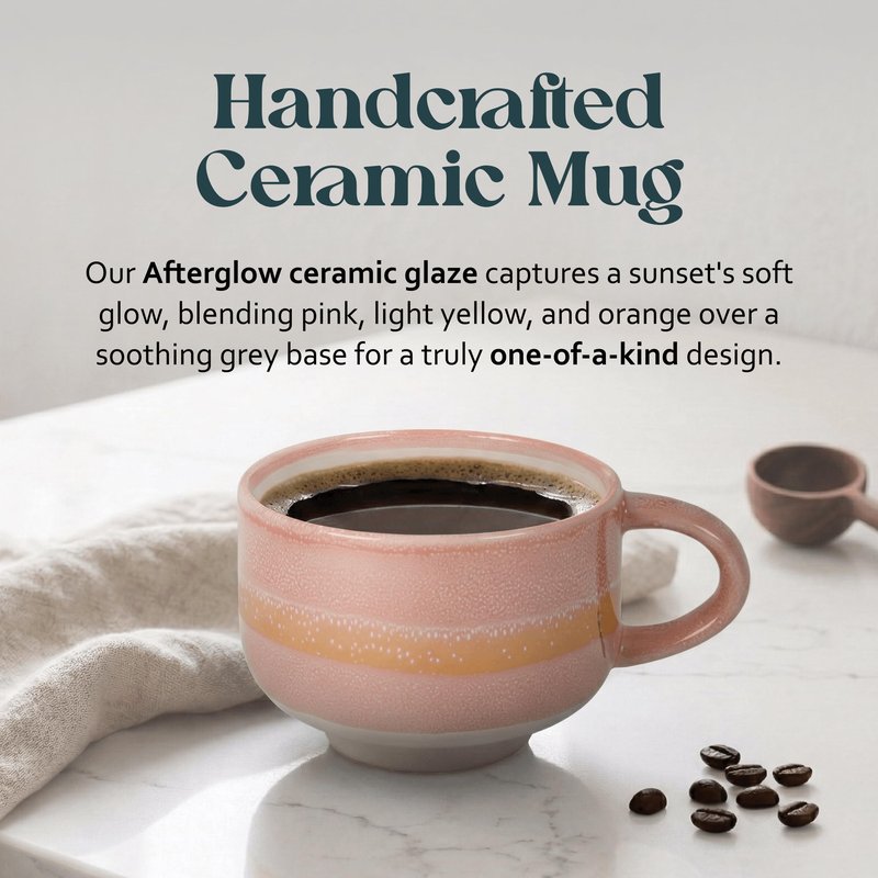 NOVA CERAMICS Large Coffee Mug - Ceramic Coffee Mug - Coffee Cups with Handle - 16 oz Coffee Mugs - Microwave & Dishwasher Safe - Gifts For Women Men Him Her - 16oz - Monsoon