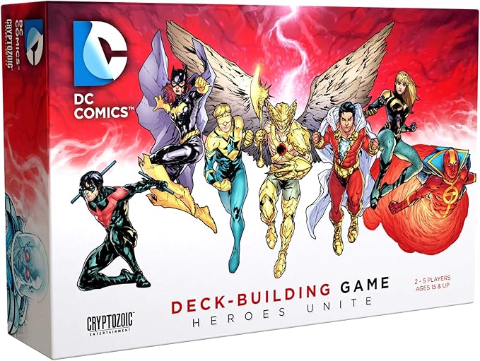 DC Deck-Building Game: Heroes Unite- Play as Hawkman Nightwingand Bat Girl from the DC Multiverse- Super Hero Board Game- For 2 to 5 Players - Ages 15+