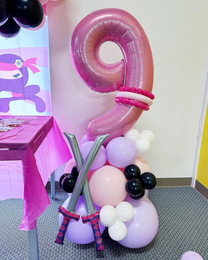 Pearlescent Pink 40-Inch Number 1 Balloon - Perfect First Birthday Decoration for Girls