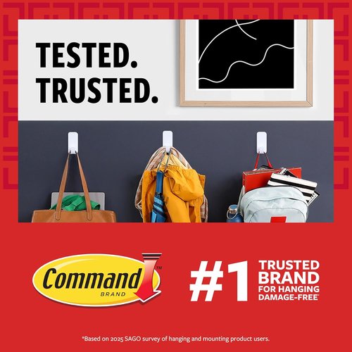 Command Medium Clear Wire Toggle Hooks - Damage-Free Hanging Solution | 10 Hooks & 12 Strips, Holds Up to 2 lb