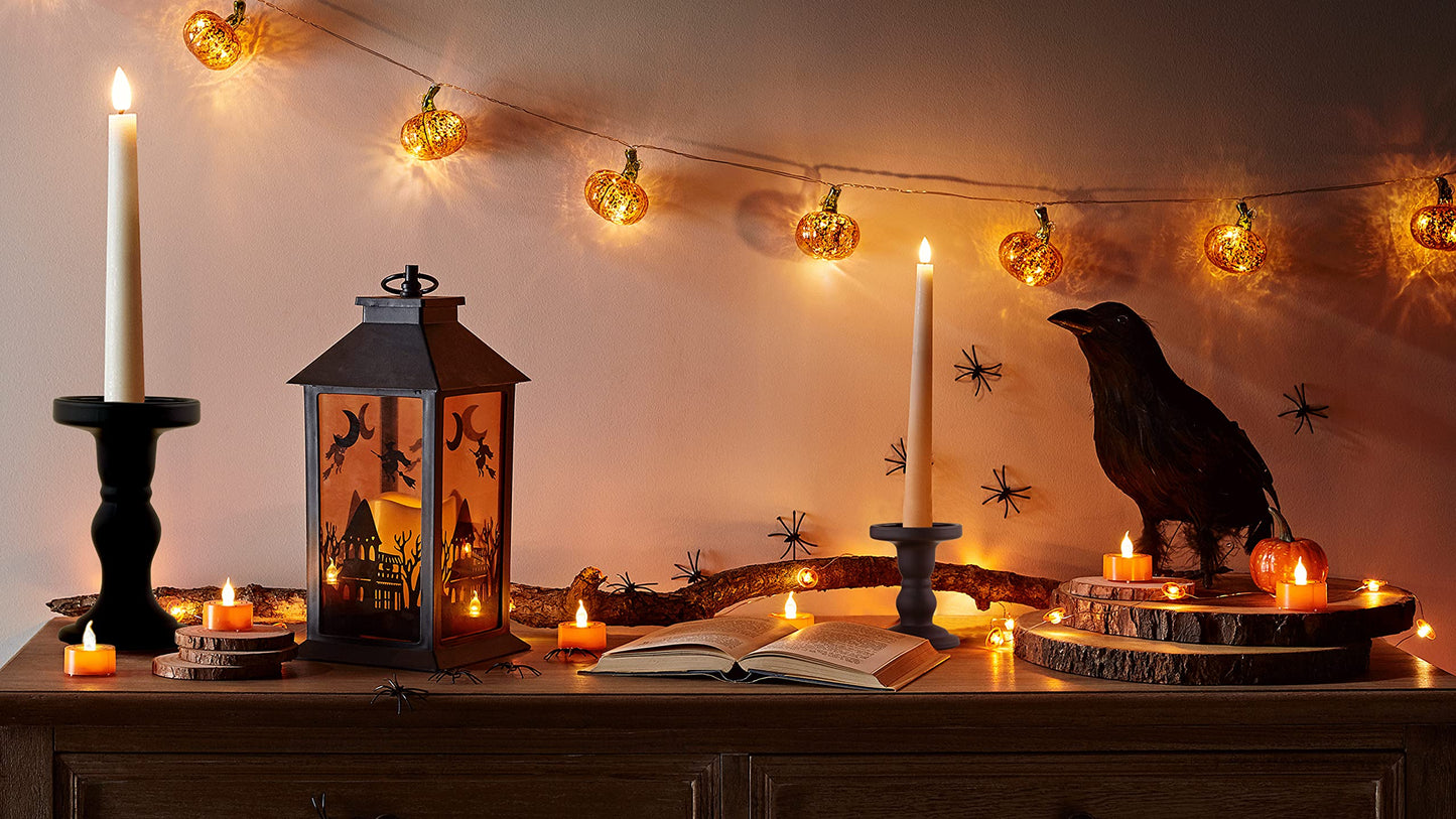 GMWD 3 Pcs Black Glass Candle Holder Set Clear, Candlesticks Holders Pillar Taper Candles Tealight Stand for Wedding Centerpieces Home Decorations Dining Table
