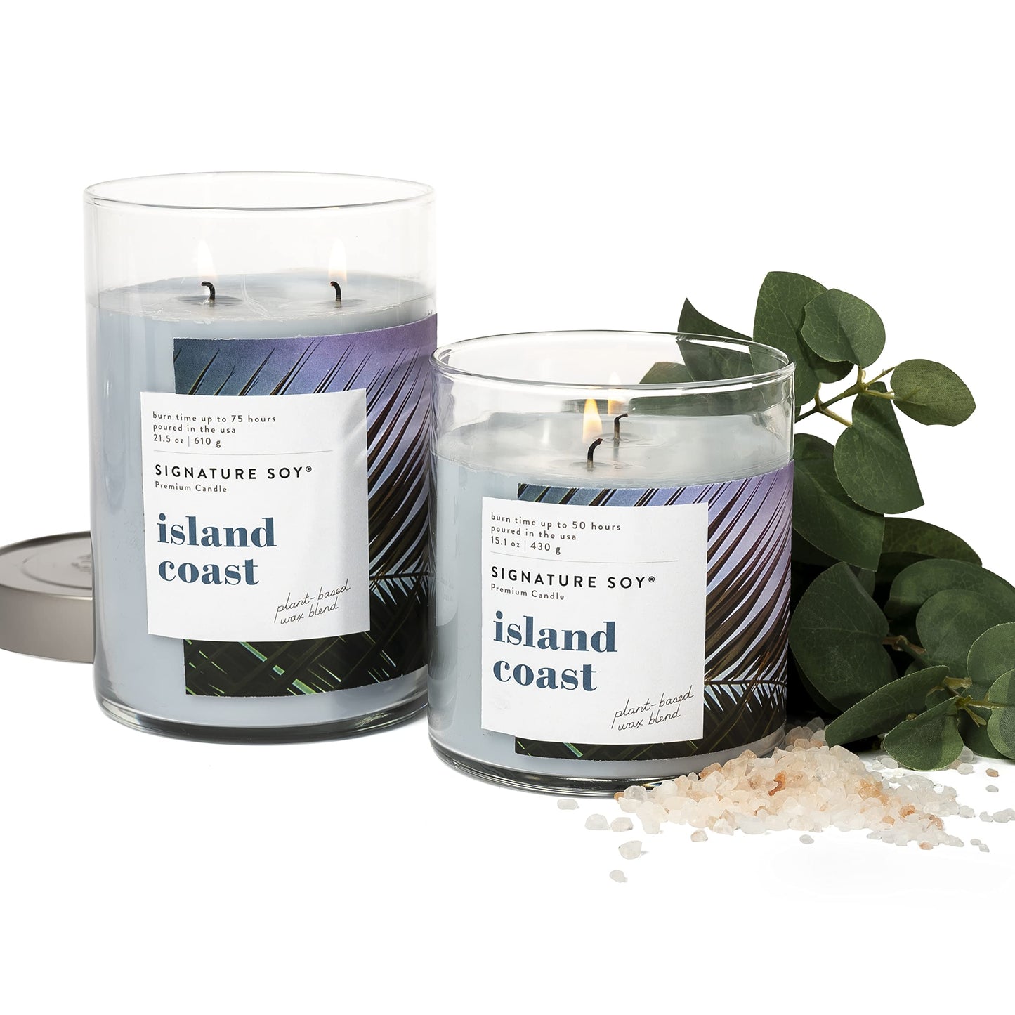 Signature Soy Lidded Island Coast Scented Candle, Large Jar