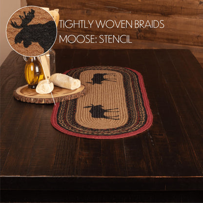 VHC Brands Rustic & Lodge Tabletop & Kitchen-Cumberland Oval Jute Bedding Accessory, Runner 13x36, Almond Tan