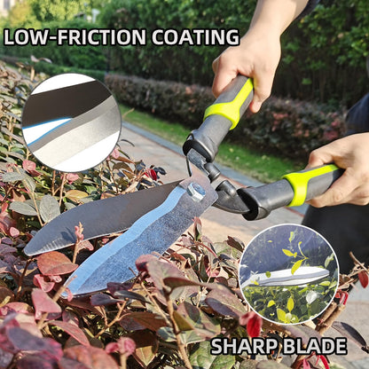 YRTSH Hedge Clippers Shears Hedge Shears for Trimming Borders, Garden Tools Hedge Clippers, Bush Cutters Trimmer with Sharp Wavy Blades, Garden Shears for Hedges (19 Inch)