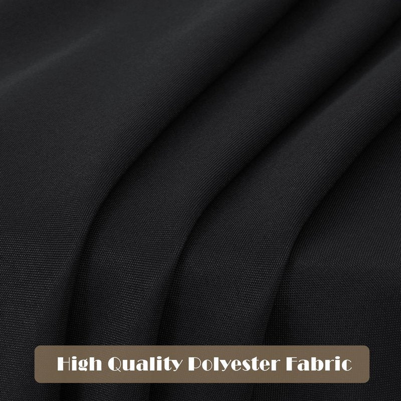 sancua 6 Pack Black Tablecloth 60 x 84 Inch, Rectangle Table Cloth for 4ft Tables - Stain and Wrinkle Resistant Washable Polyester Table Cover for Dining Wedding Banquet Party Buffet Restaurant