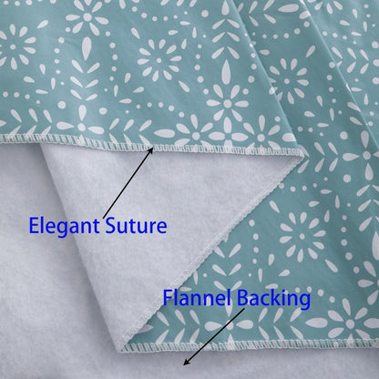 Walrus Heavy Duty Vinyl Tablecloth with Flannel Backing Waterproof Oil-Proof Plastic Table Cloth Stain-Resistant Wipeable Table Cover for Indoor and Outdoor (Perforated Floral,60x84 Inch)