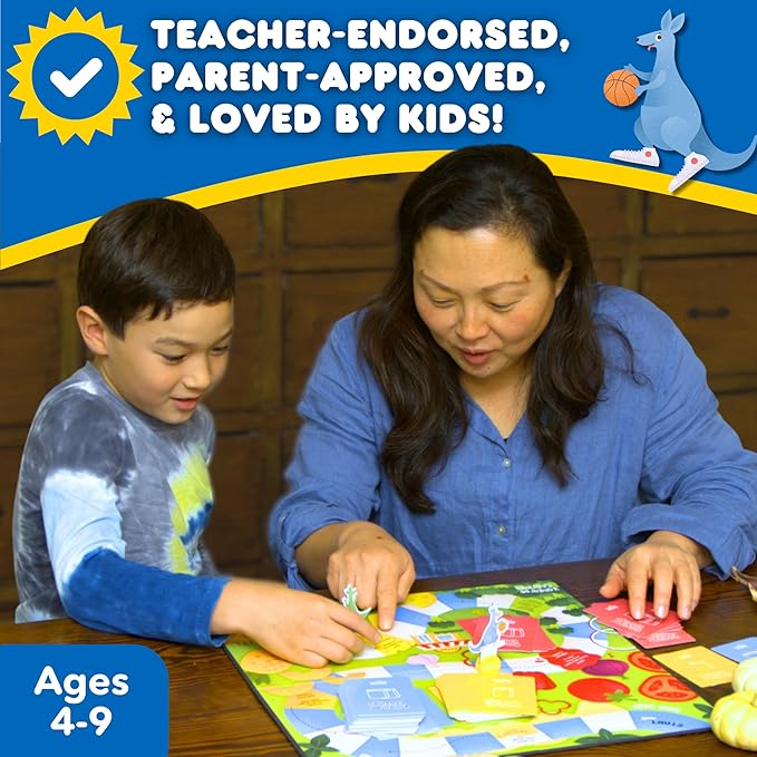 Kangaroo Cravings Learn to Read 300 High-Frequency Sight Words Board Game - Fun Learning Resource &amp Word Game for Kids Ages 4-9 - Parent &amp Teacher Must Haves for Preschool Kindergarten 1st-3