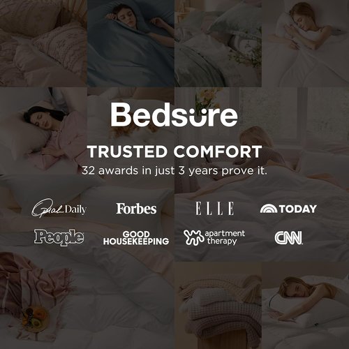 Bedsure Grayish Purple Duvet Cover Set - King Size 3-Piece Extra Soft Cotton-Like Polyester Bedding, 104x90 Inches with Zipper Closure & 2 Pillow Shams