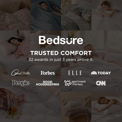 Bedsure Winery Pink Duvet Cover Set - King Size 3-Piece Extra Soft Prewashed Cotton-Like Polyester, 104x90 Inches with Zipper Closure & 2 Pillow Shams
