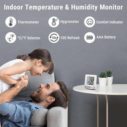 TempPro Digital Hygrometer | 3-Piece Indoor Thermometer & Humidity Meter - Accurate Weather Monitoring