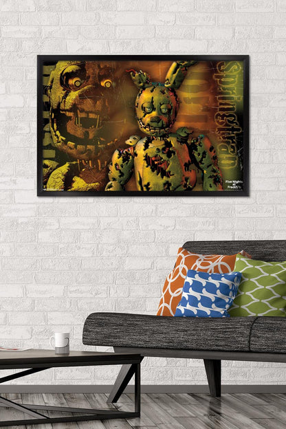 Trends International Five Nights at Freddy's - Springtrap Wall Poster, 22.375" x 34", Black Framed Version
