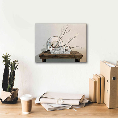 Epic Graffiti 'Wire Basket with Cotton' by Cecile Baird, Canvas Wall Art, 16"x12"