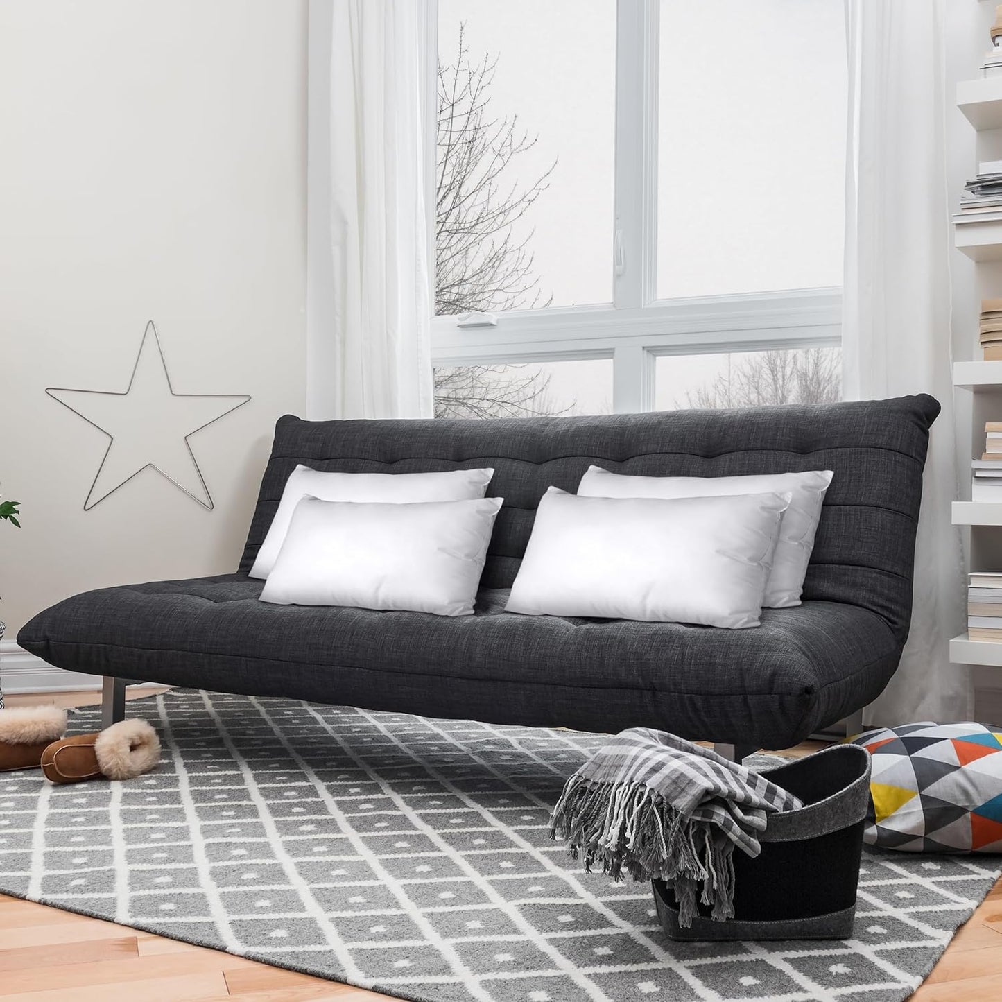 Utopia Bedding Throw Pillows - Fluffy Down Alternative Set of 4 | 14 x 20 Inches, White for Bed & Sofa