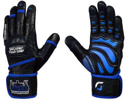 Elite Leather Gym Gloves with Built in 2" Wide Wrist Wraps Grip & Design for Weightlifting Power Lifting Bodybuilding & Strength Training Workout Exercises