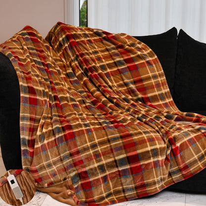 MERRYLIFE Heated Blanket Cozy Soft Electric Blanket with 4 Heating Levels&8 Hours Auto Off Overheat Protection Machine Washable UL&FCC Certification Use for Home Couch (Cheetah,50" 60")