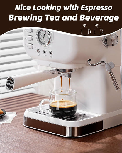 BOILMERIT Espresso Cups Set of 4, 5 Ounces Espresso Shot Glass, Clear Double Esperesso Glasses with Handle, Small Tazas De Cafe Espresso Machine Accessories