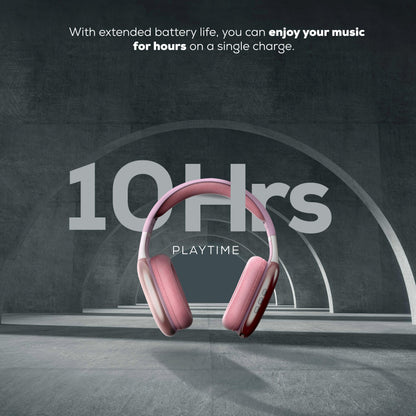 Gabba Goods Wireless Over Ear Bluetooth Headphones with Microphone - Wireless Headset -Noise Reduction - Bluetooth, Wired,Built in Micro SD for Travel, Home, Work TV,PC,Gaming,Cellphone (Pink)