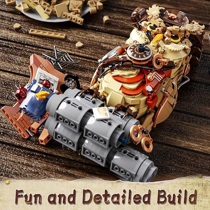 Detective Owl Building Blocks Set for Adults - 1286pcs Compatible with lego owl Collection Model Creative Bird Building Toy Suitable for Boys Girls and Adults.