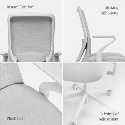 Branch Verve Chair - High Performance Executive Office Chair with Contoured Back and Adjustable Lumbar Support - High Density Foam Cushion and 3D Knit Back - Fits 5' to 6', Up to 275 lbs, Wheat